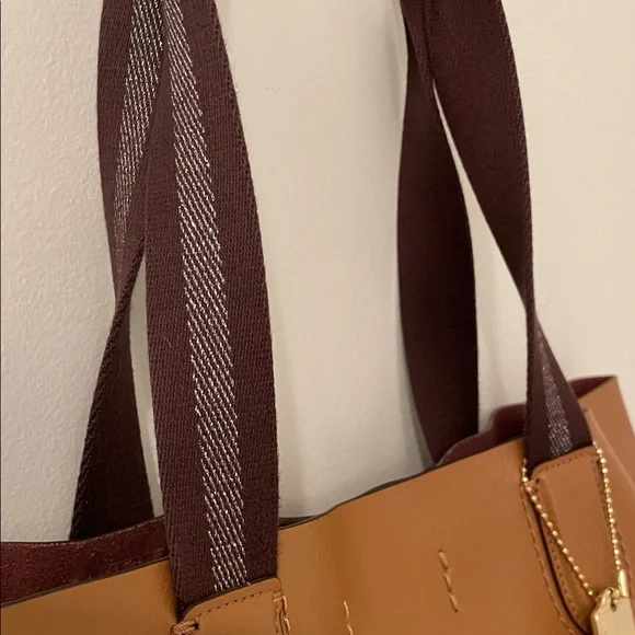 Coach Brown Leather Tote Bag - Picture 3 of 10